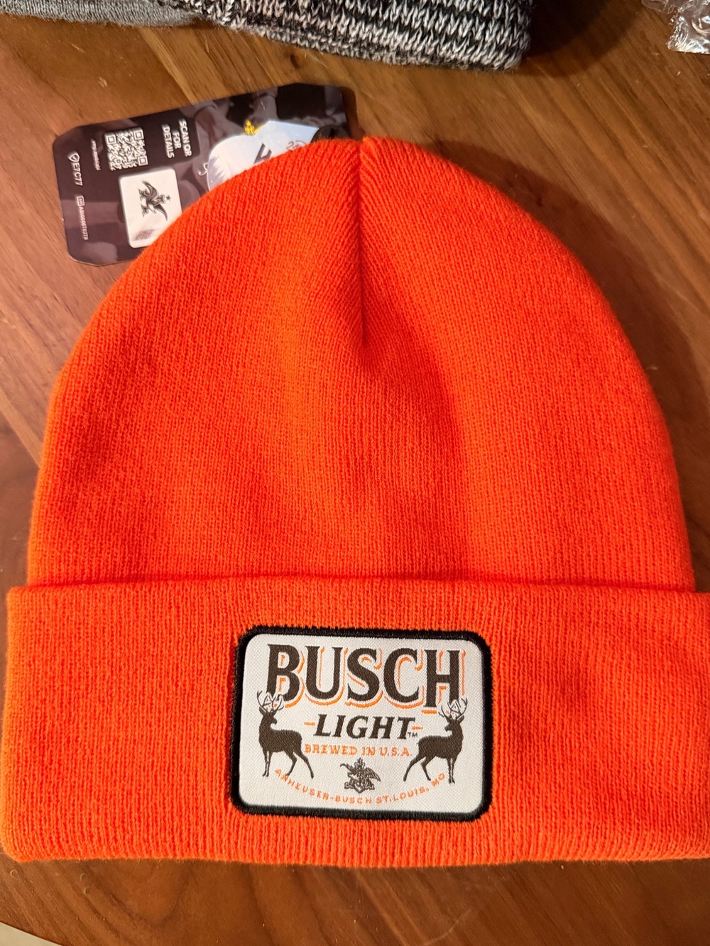 Busch Light Orange Beanie Hat